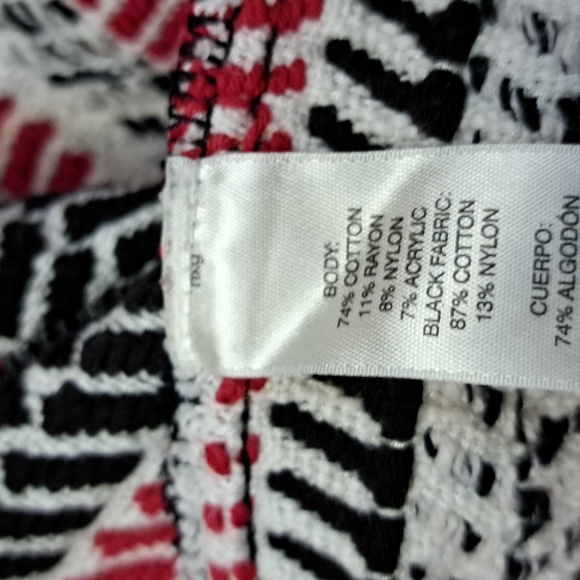 3X Black, Zipper up Red and White Chico's Jacket - Picture 5 of 5